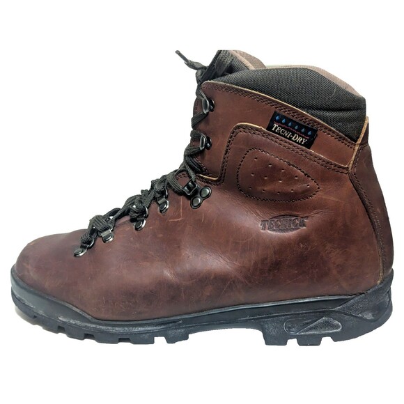 Vintage Tecnica Trekking Tecni-Dry Hiking Boots Men\'s Size 12D Cognac main image 5